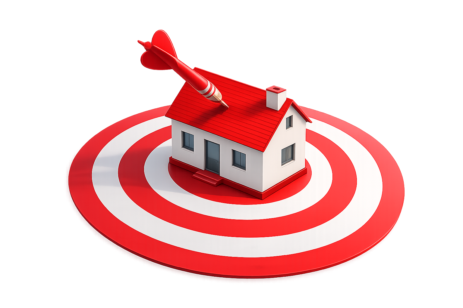 Team reaching for target house
