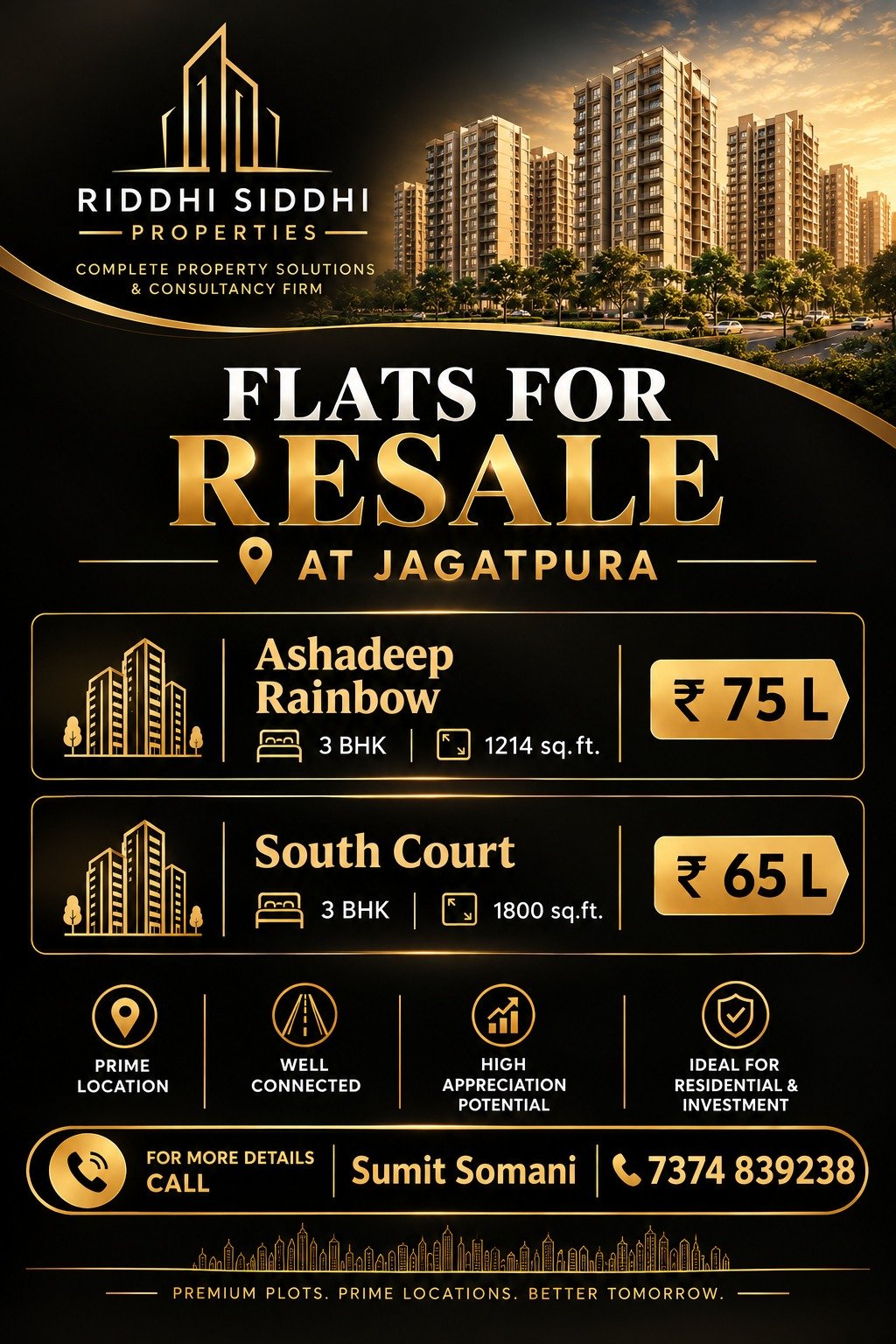 3 BHK Flats for Resale at Jagatpura, Jagatpura, Jaipur