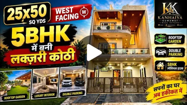 5 BHK Luxury Villa 25x50 Sq Yds West Facing - photo 1